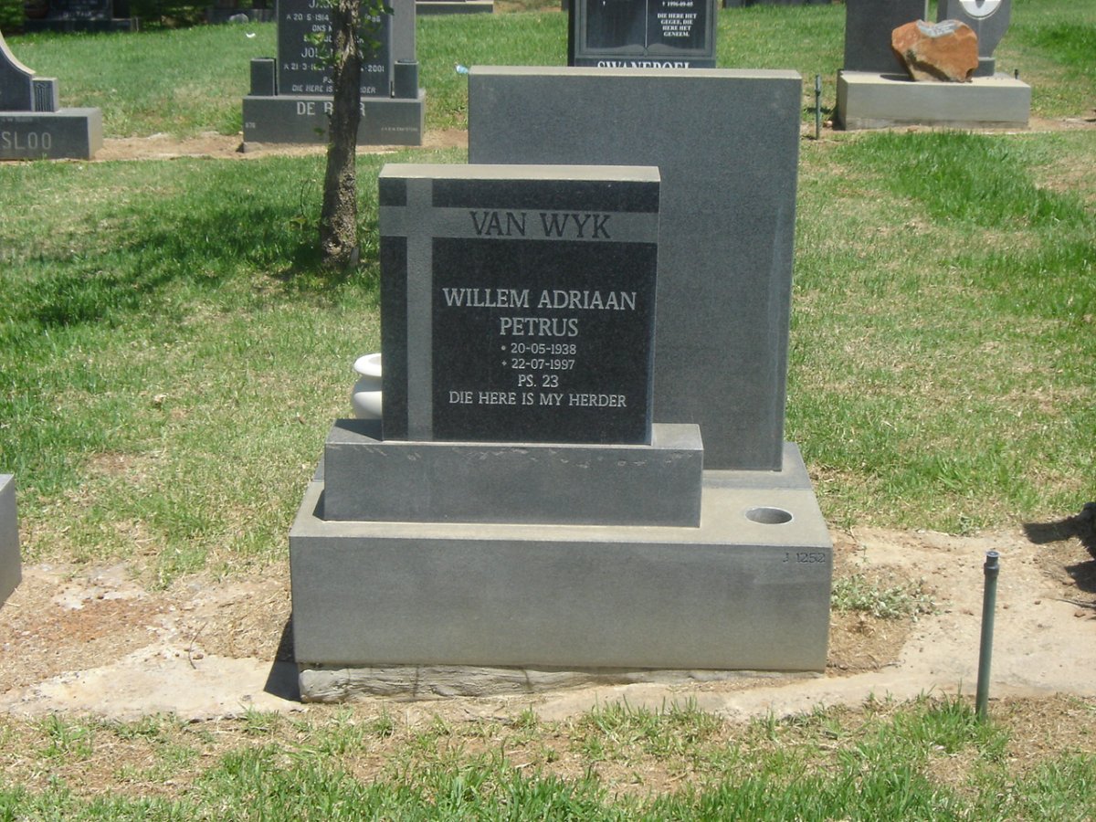 WYK Willem Adriaan Petrus, van 1938-1997
