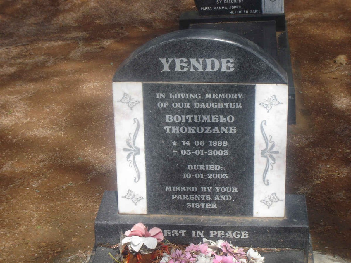 YENDE Boitumelo Thokozane