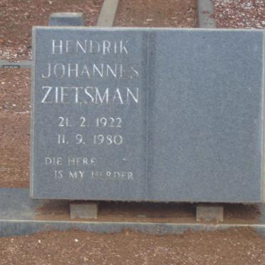 ZIETSMAN Hendrik Johannes 1922-1980