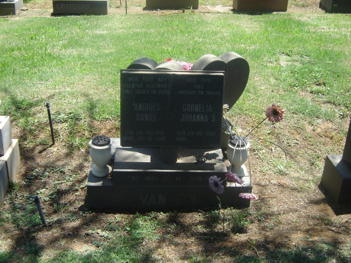 ZYL Andries Daniel, van 1919-1991 &amp; Cornelia Johanna S. 1919-