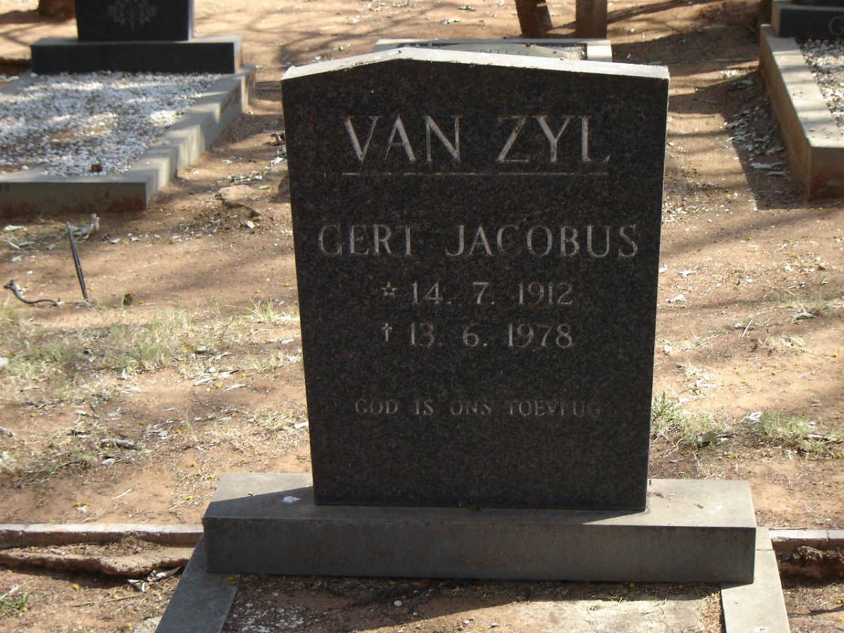 ZYL Gert Jacobus, van 1912-1978