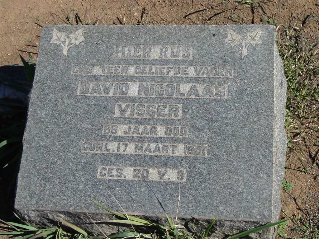 VISSER David Nicolaas -1931