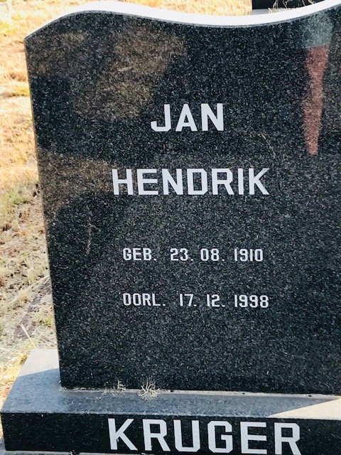 KRUGER Jan Hendrik 1910-1998
