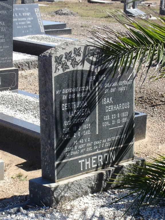 THERON Isak Gerhardus 1903-1981 &amp; Gertruida Magrieta COETZER 1905-1962
