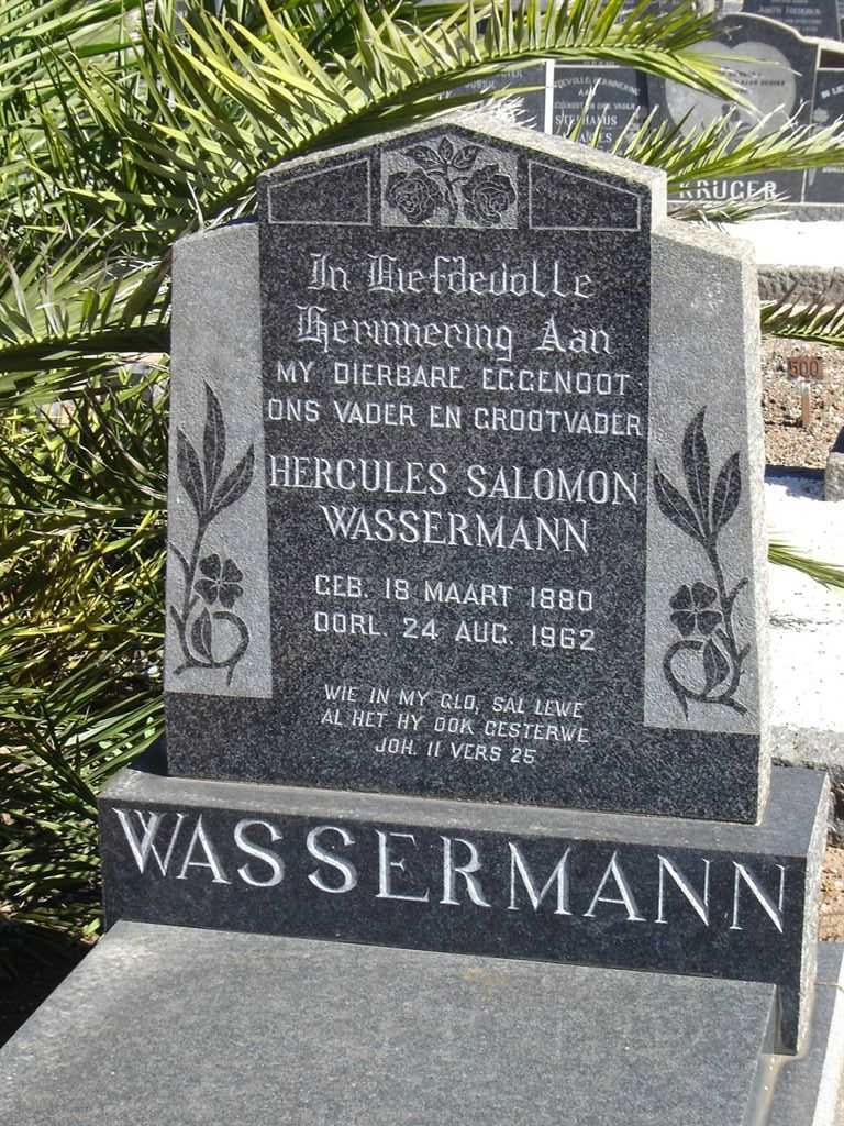 WASSERMANN Hercules Salomon 1880-1962