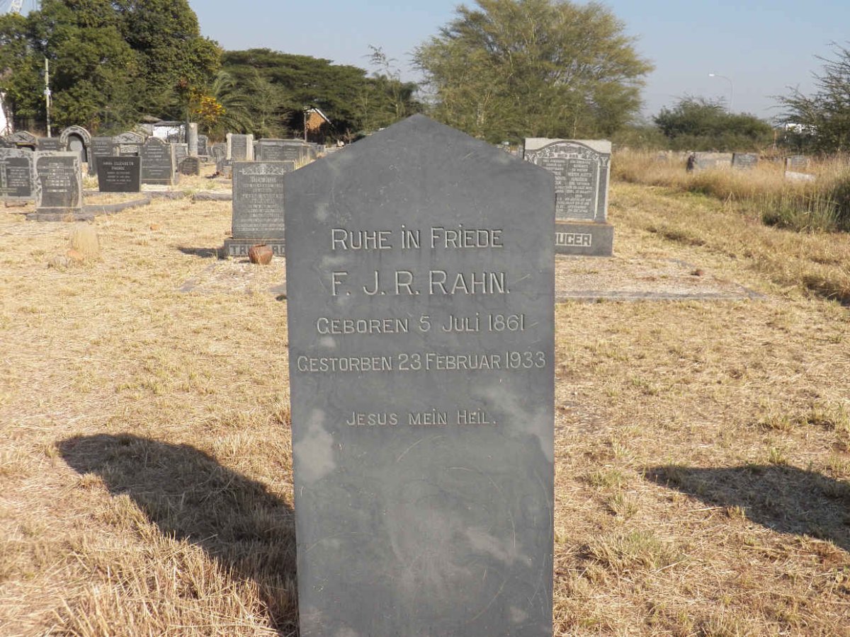 RAHN F.J.R. 1861-1933