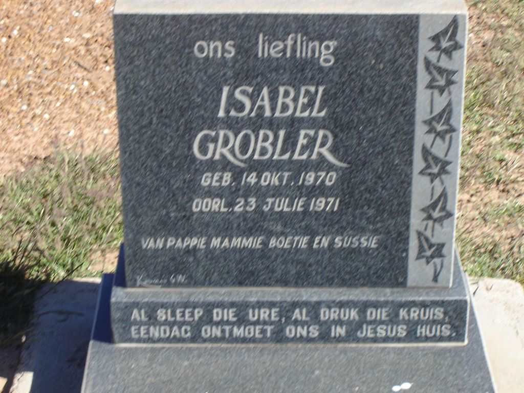 GROBLER Isabel 1970-1971