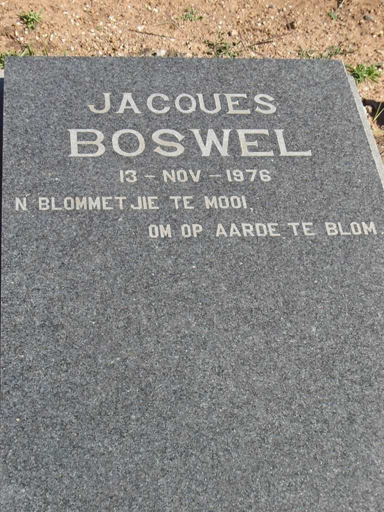 BOSWEL Jacques -1976