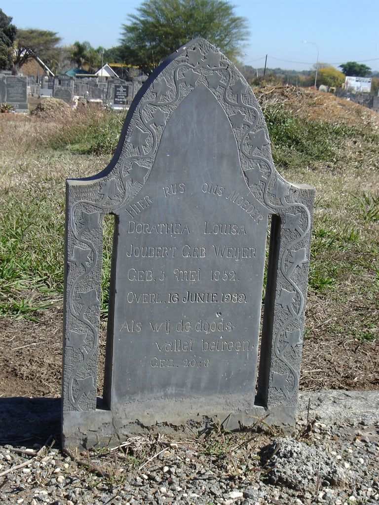 JOUBERT Dorathea Louisa nee WEIJER 1852-1939