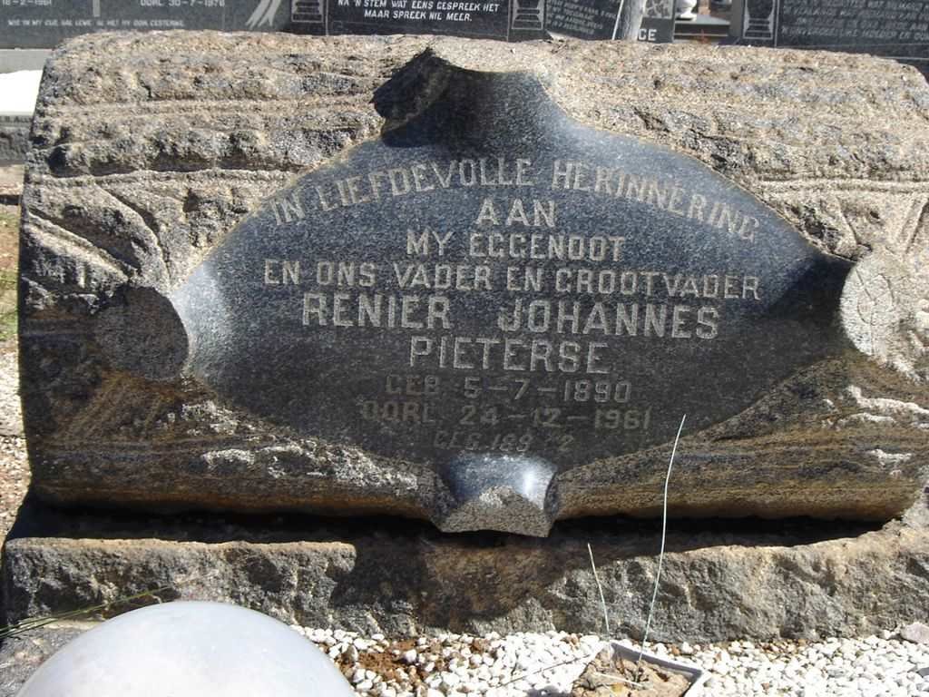 PIETERSE Renier Johannes 1890-1961