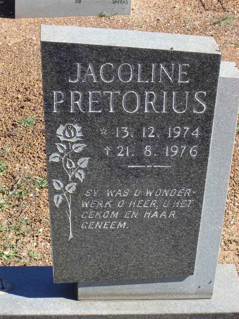 PRETORIUS Jacoline 1974-1976