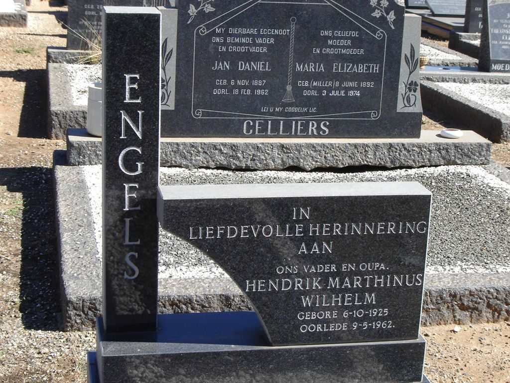 ENGELS Hendrik Marthinus Wilhelm 1925-1962