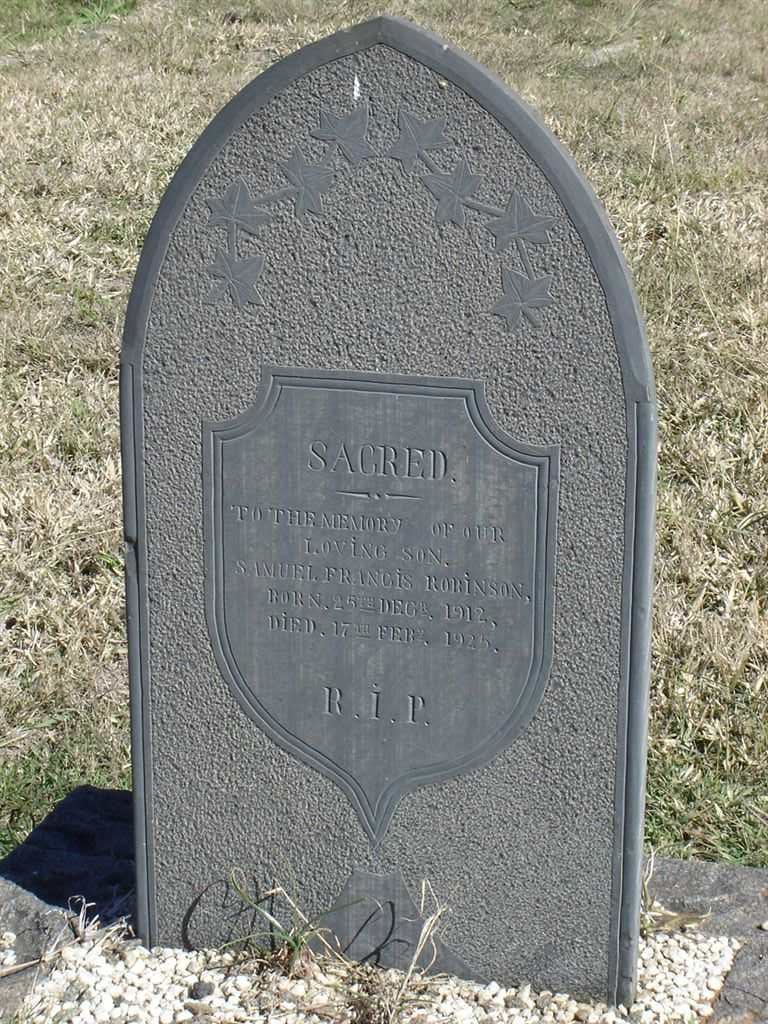 ROBINSON Samuel Francis 1912-1925