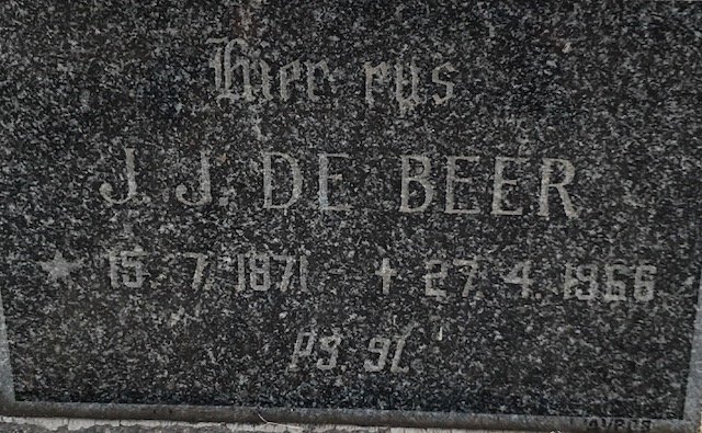 BEER J.J., de 1871-1966