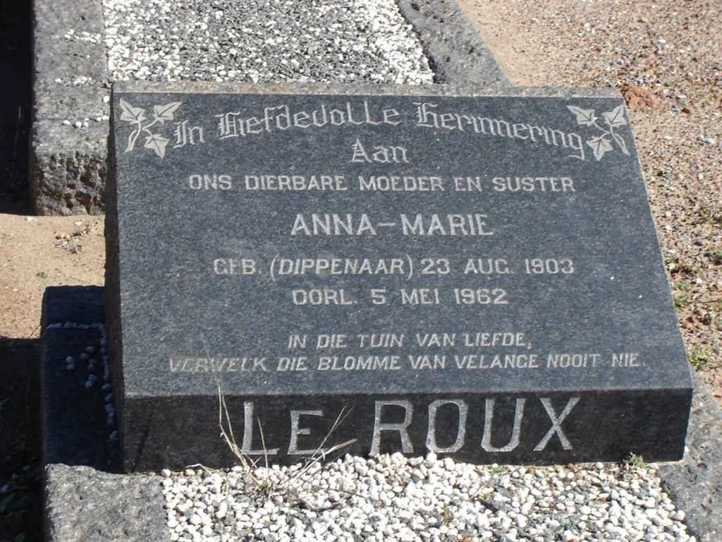 ROUX Anna-Marie, le nee DIPPENAAR 1903-1962
