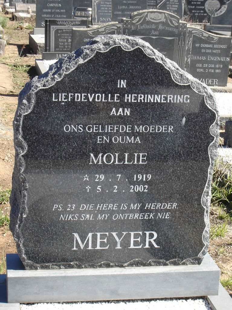 MEYER Mollie 1919-2002