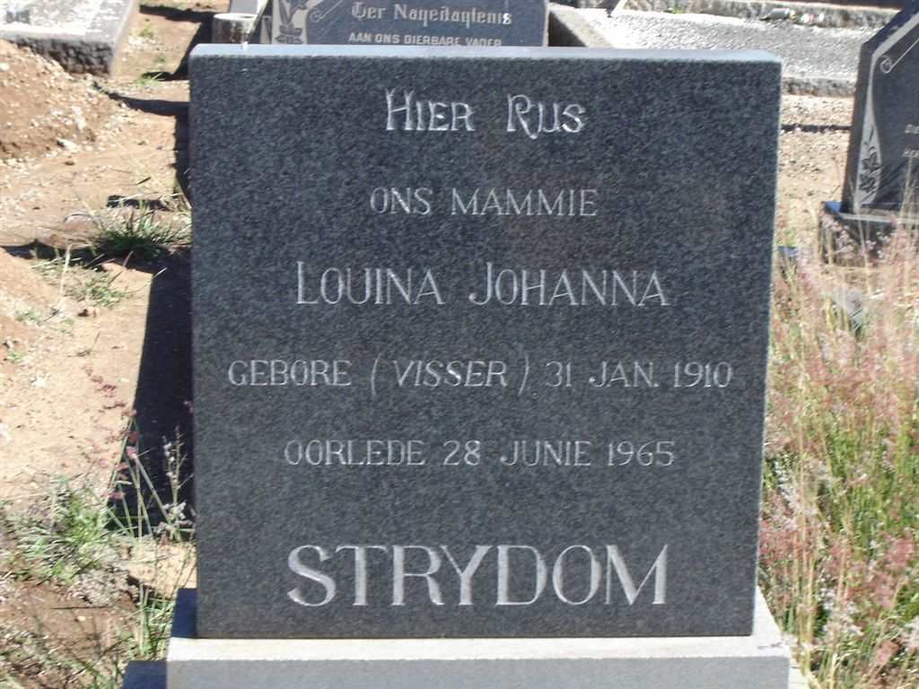 STRYDOM Louina Johanna nee VISSER 1910-1965