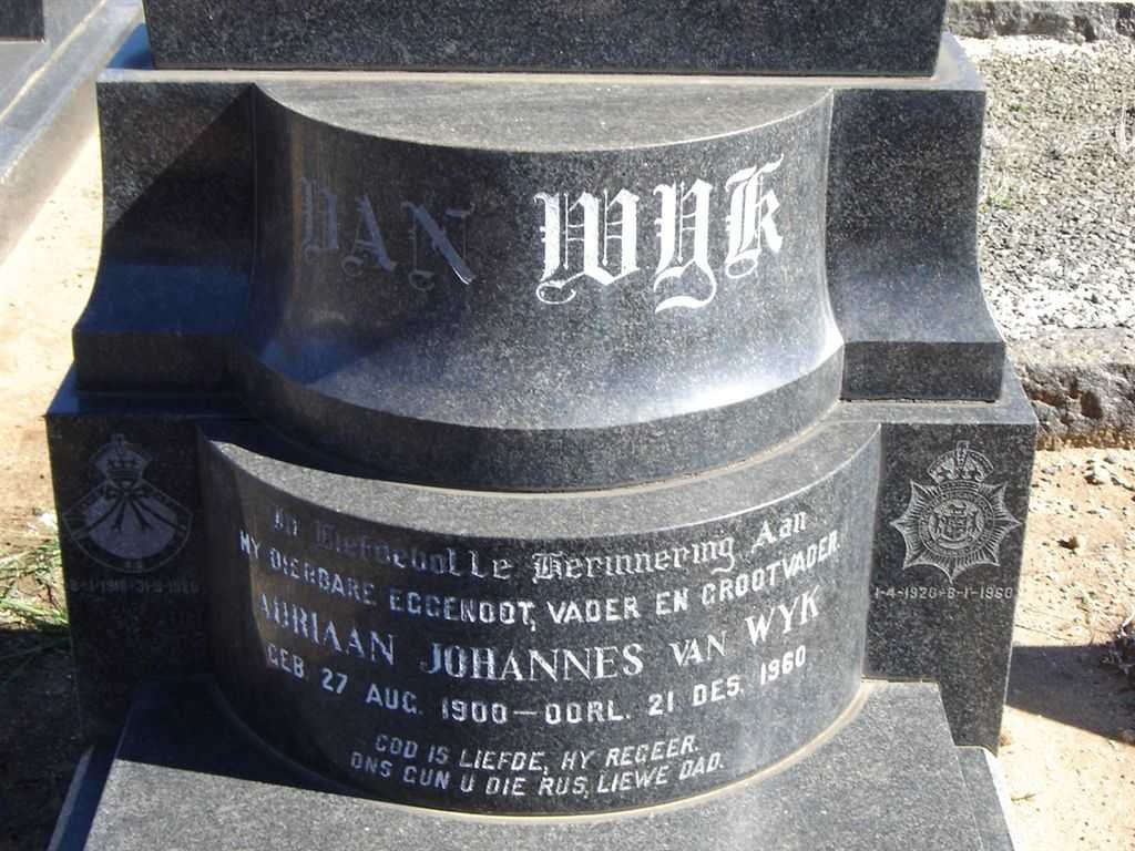 WYK Adriaan Johannes, van 1900-1960_2