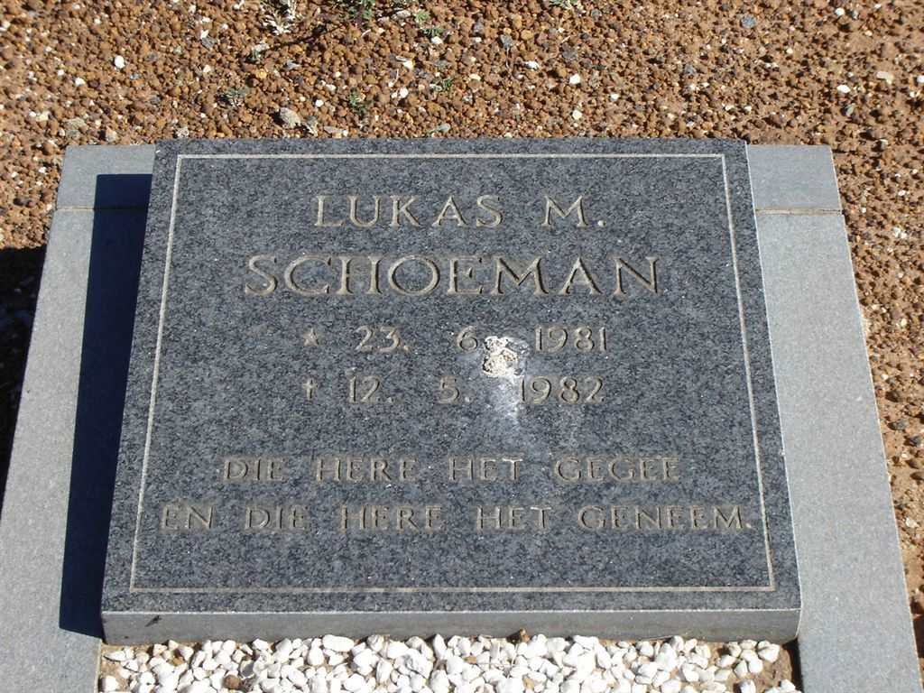 SCHOEMAN Lukas M. 1981-1982