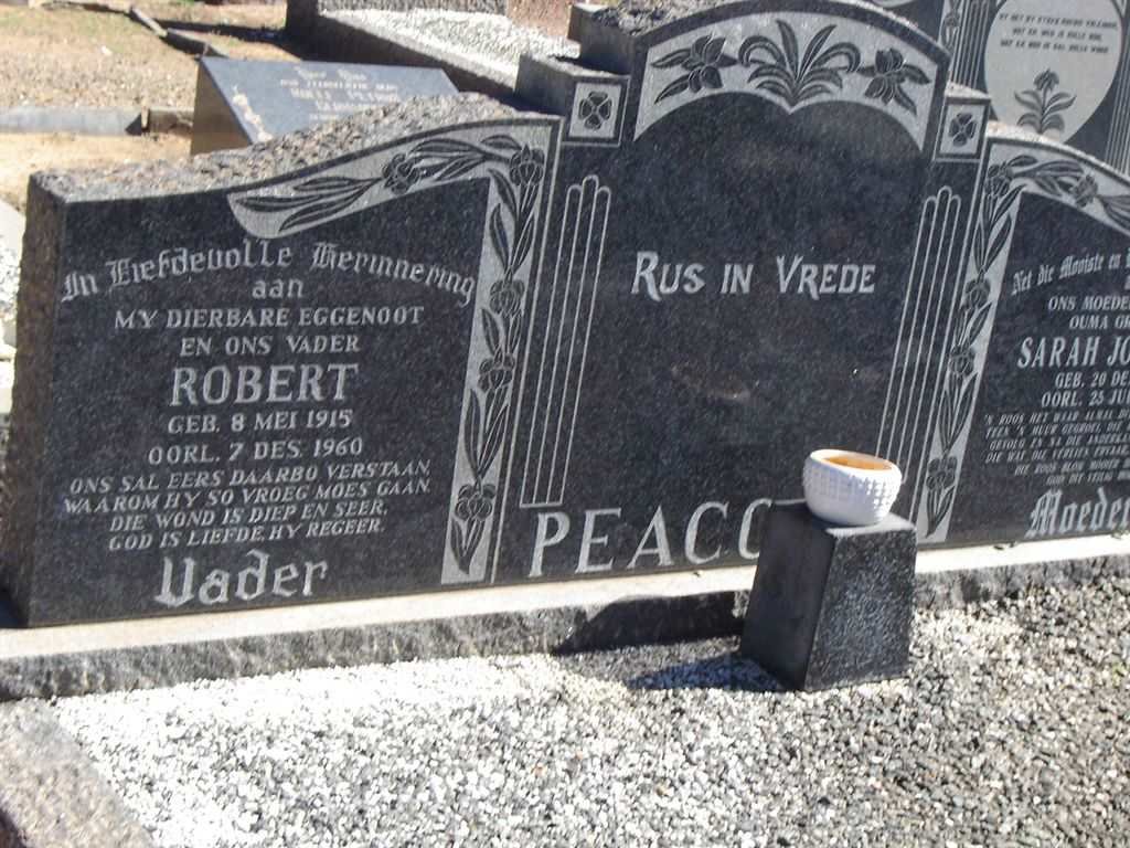 PEACOCK Robert 1915-1960 &amp; Sara Johanna 1916-2005_1