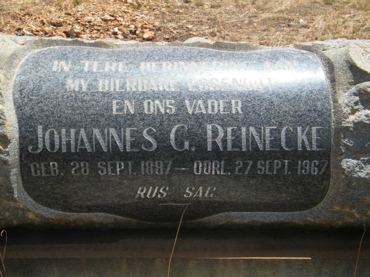 REINECKE Johannes G. 18?7-1967