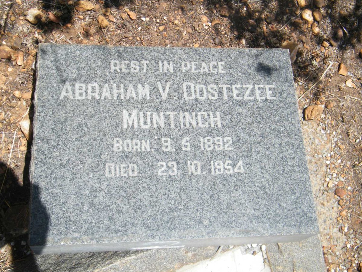 MUNTINGH Abraham V. Oostezee 1892-1954