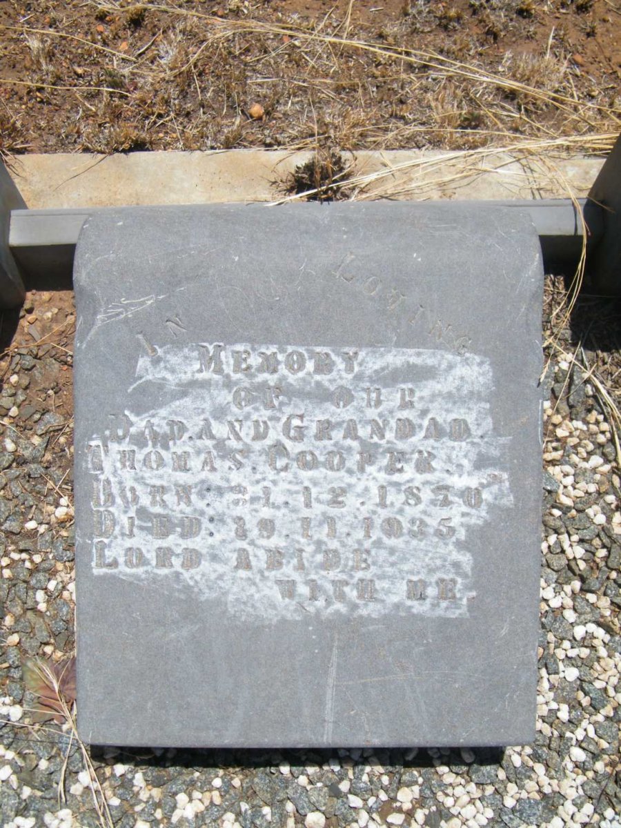 COOPER Thomas 1870-1935