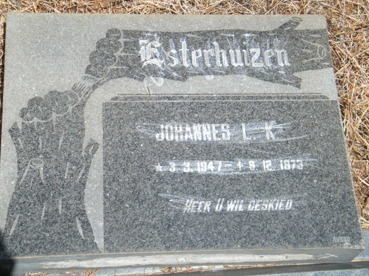 ESTERHUIZEN Johannes L.K. 1947-1973