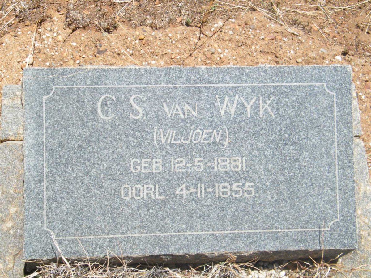 WYK C.S., van nee VILJOEN 1881-1955