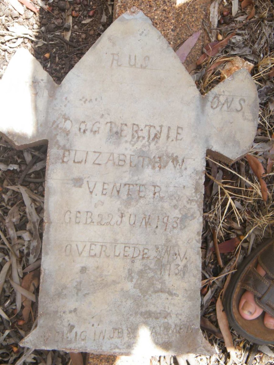 VENTER Elizabeth W. 1935-193?