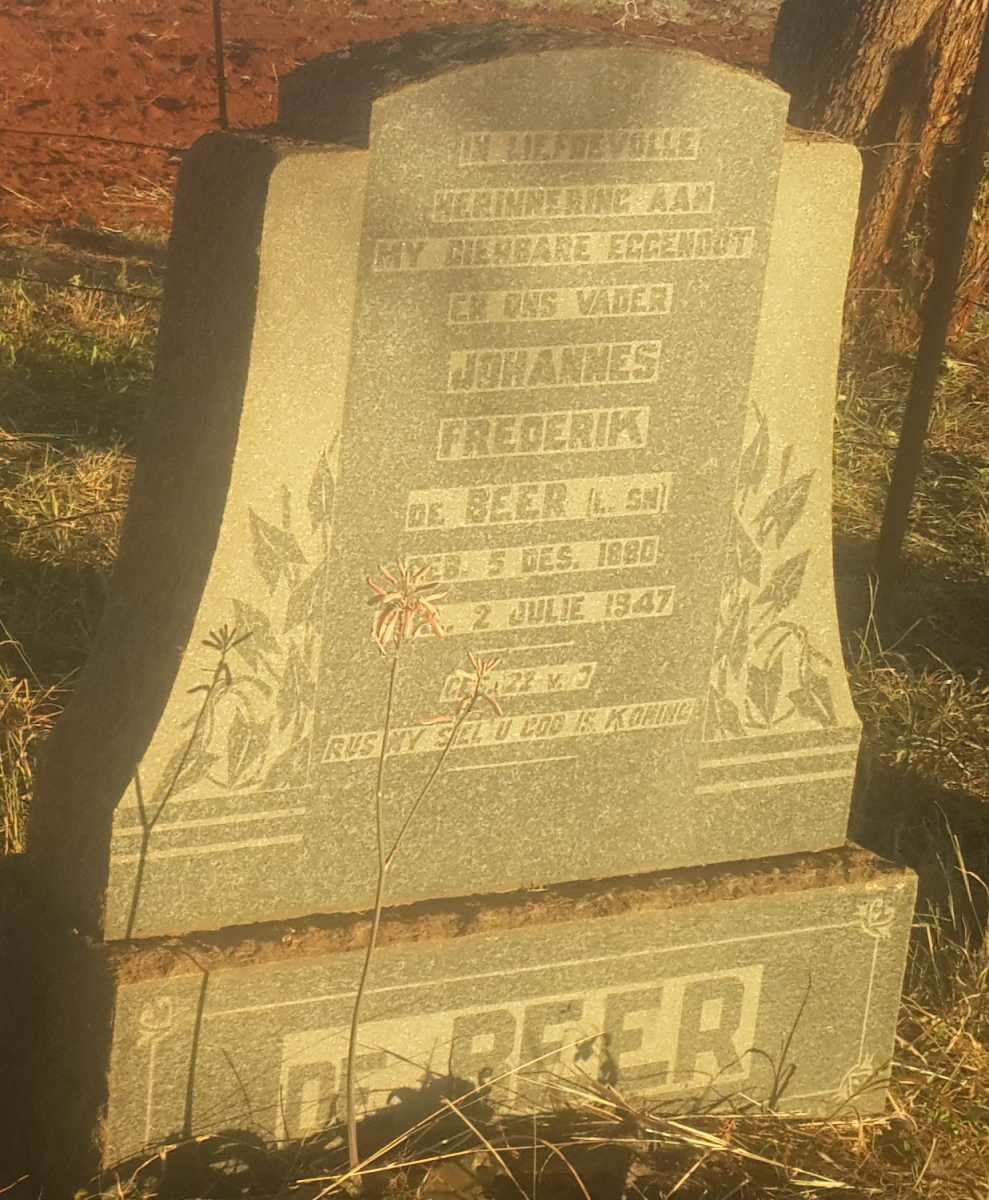 BEER Johannes Frederik, de 1880-1947