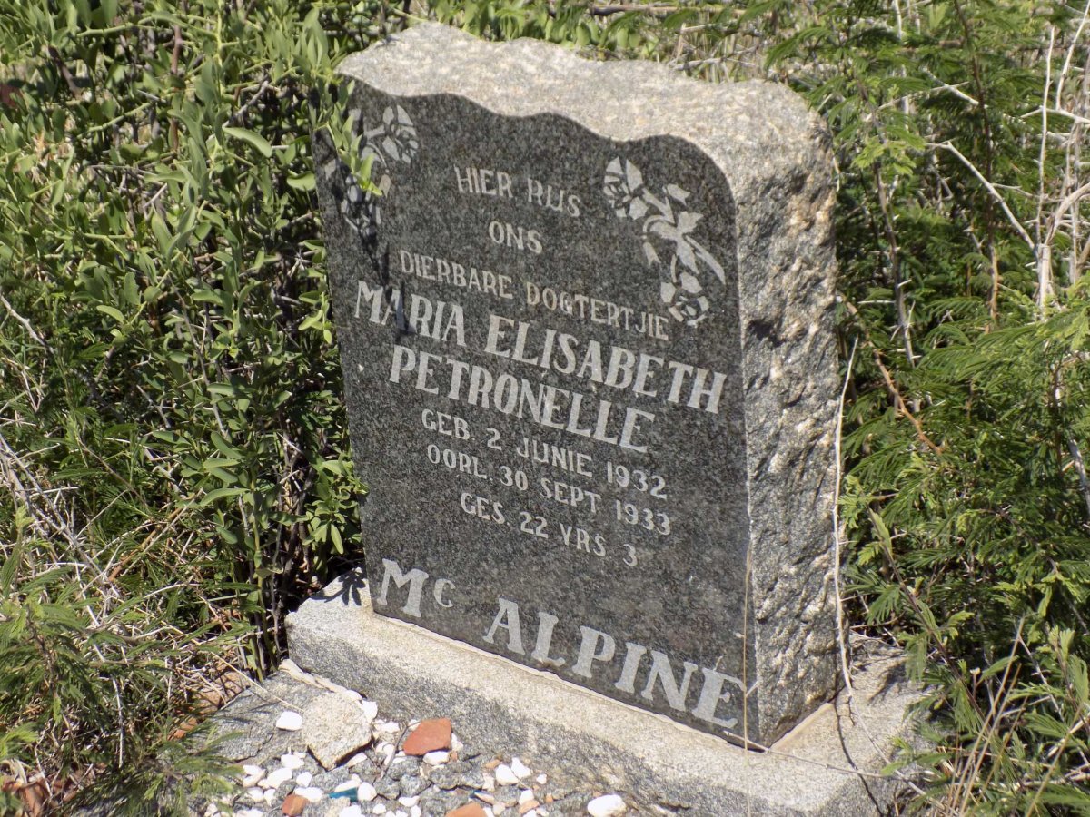 McALPINE Maria Elisabeth Petronelle 1932-1933