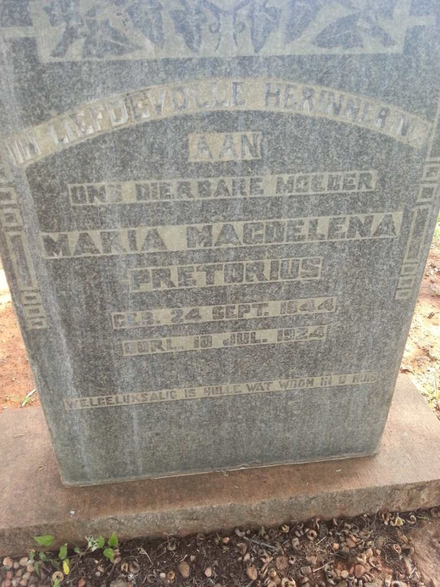 PRETORIUS Maria Magdelena 1844-1924