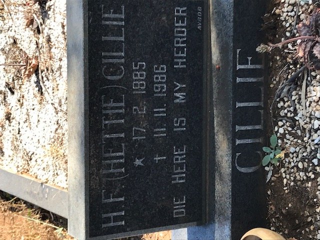 CILLIE H.F. 1885-1986