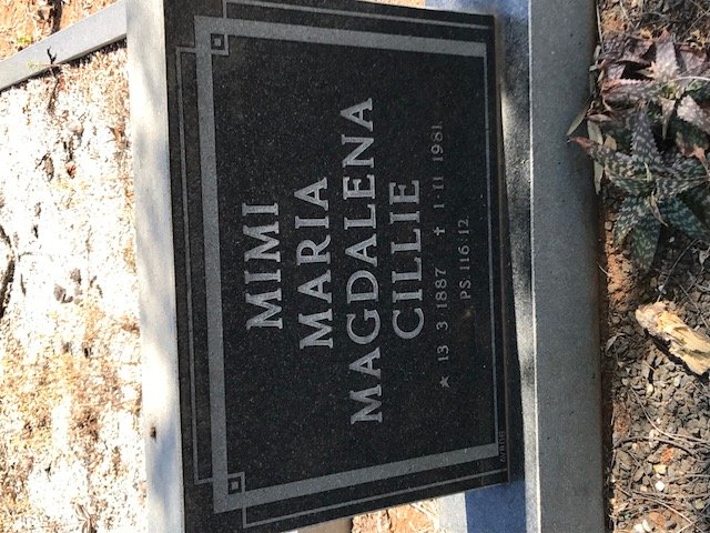 CILLIE Mimi Maria Magdalena 1887-1981