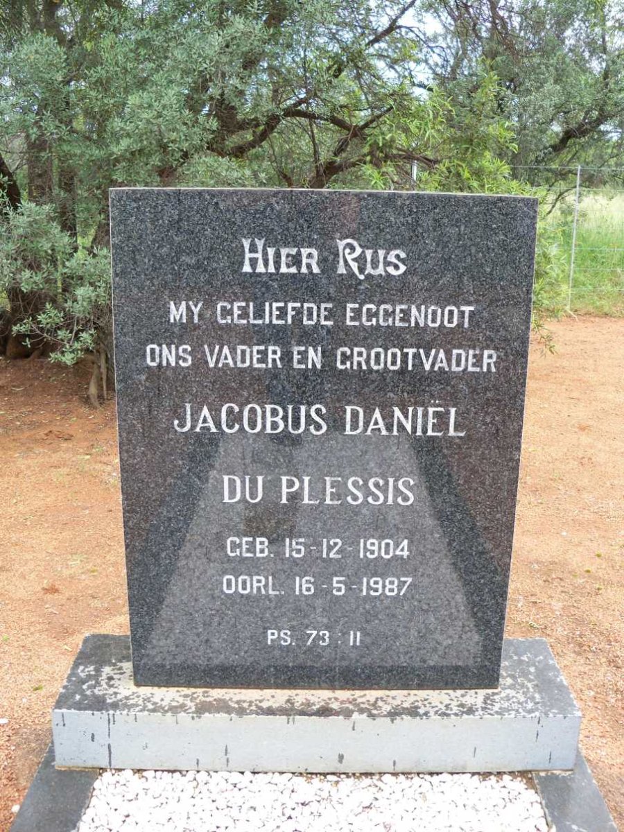 PLESSIS Jacobus Daniël, du 1904-1987