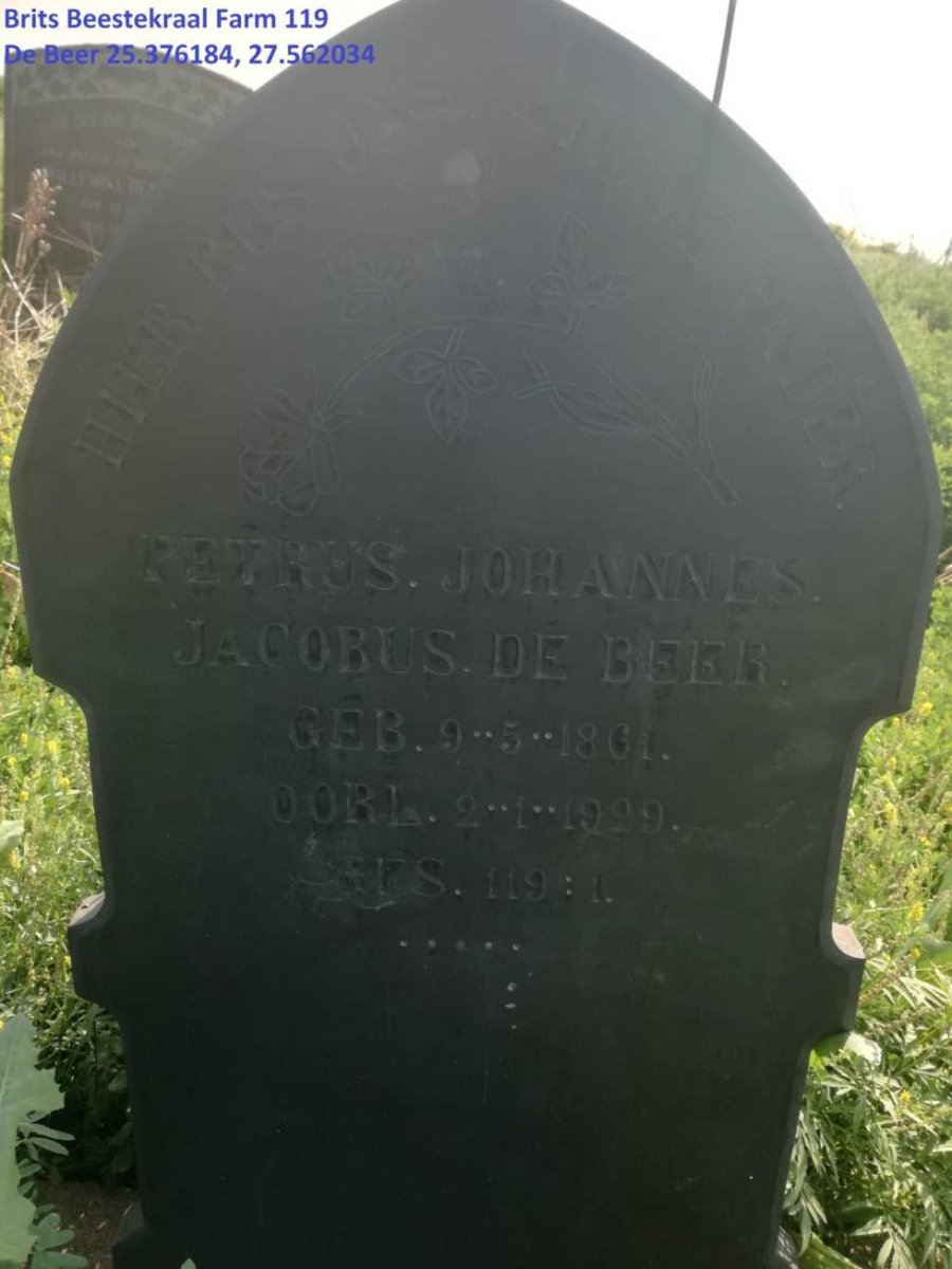 BEER Petrus Johannes Jacobus, de 1861-1929