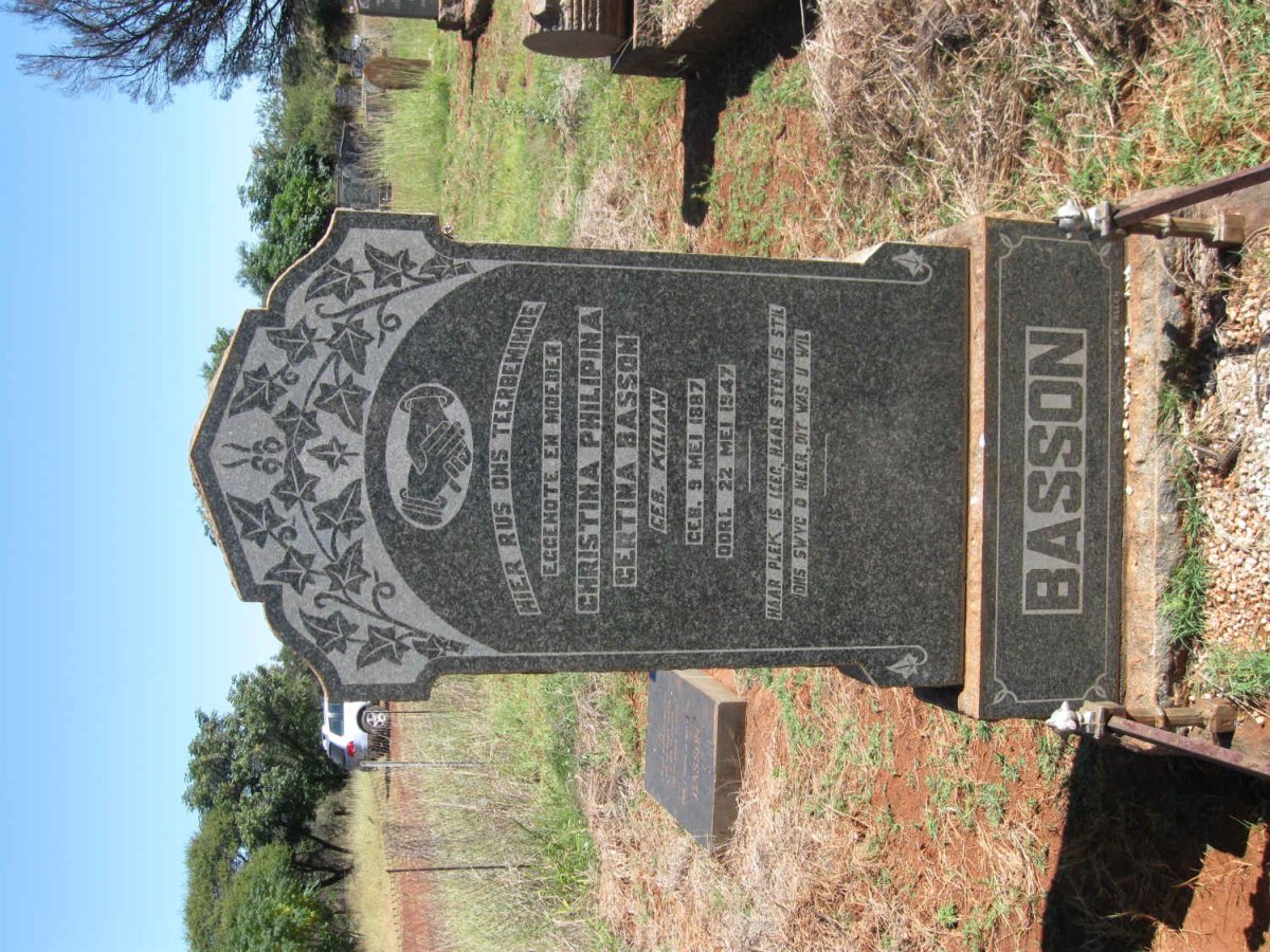 BASSON Christina Philipina Gertina nee KILIAN 1897-1947