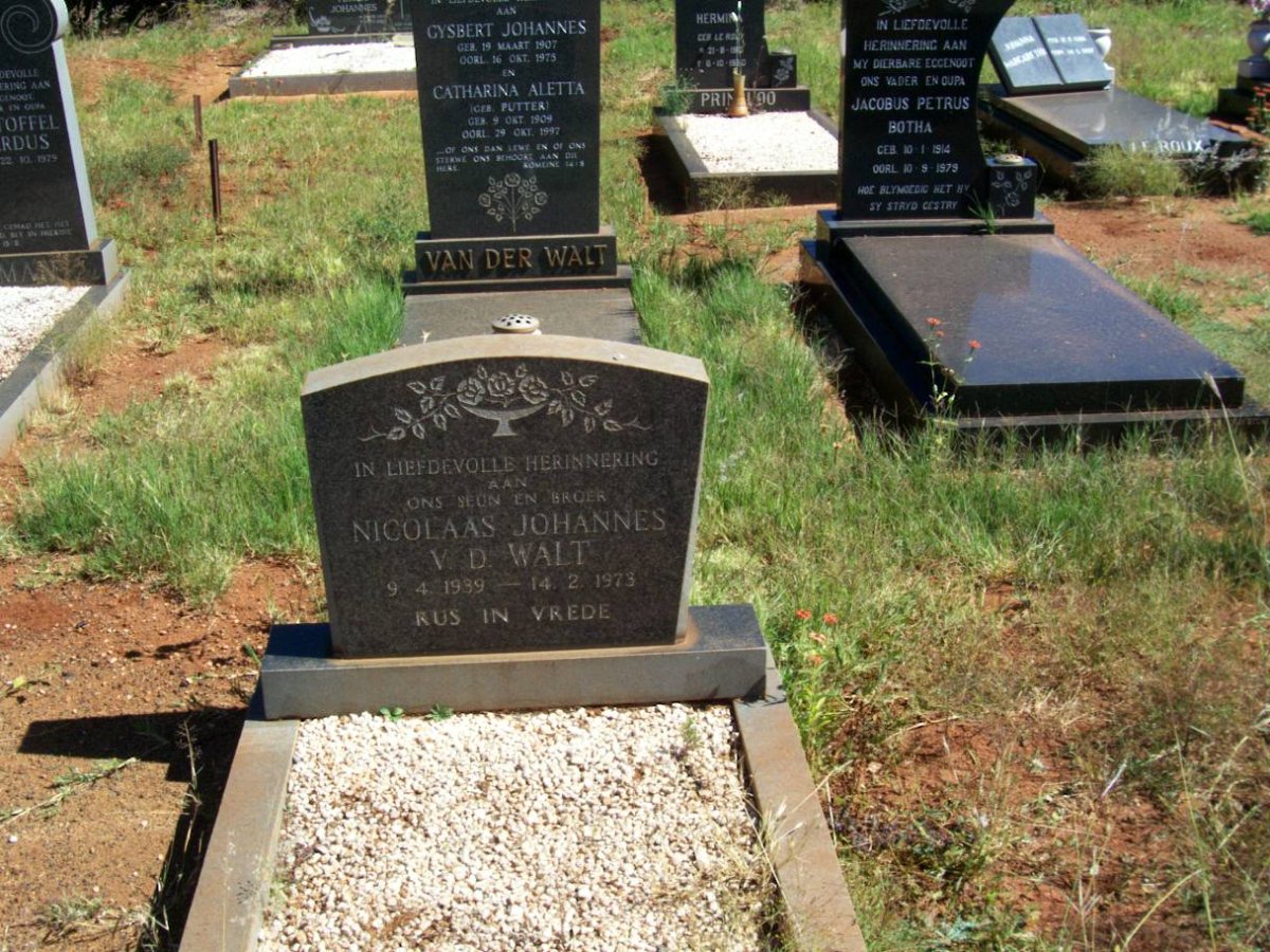 WALT Nicolaas Johannes, v.d. 1939-1973