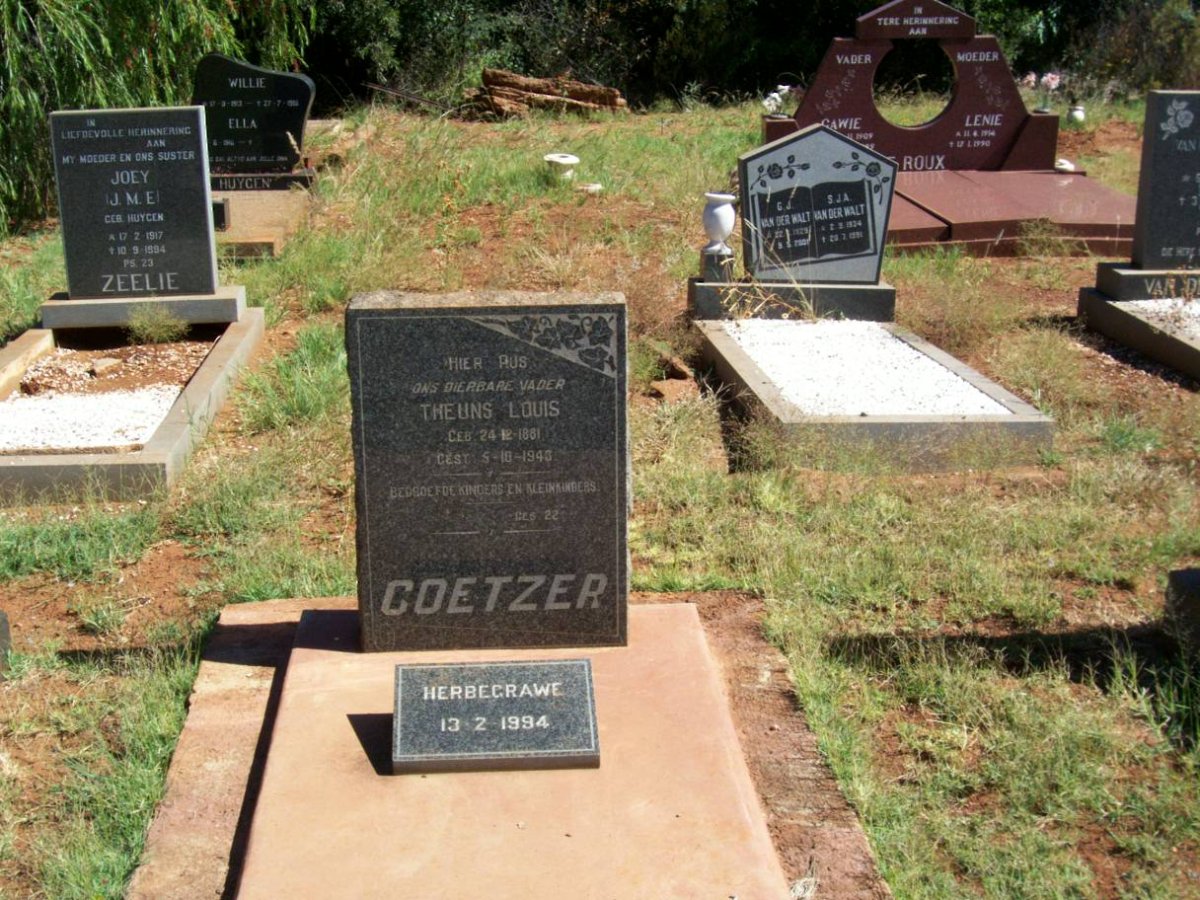 COETZER Theuns Louis 1881-194?
