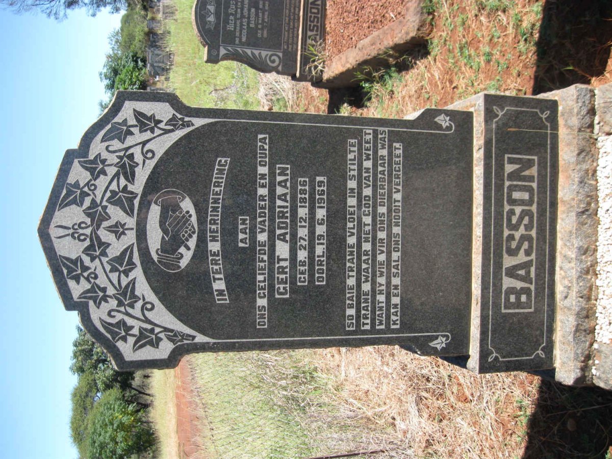 BASSON Gert Adriaan 1886-1969