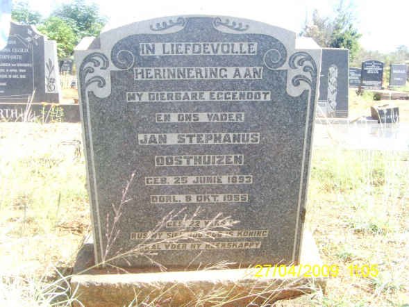 OOSTHUIZEN Jan Stephanus 18?3-1955
