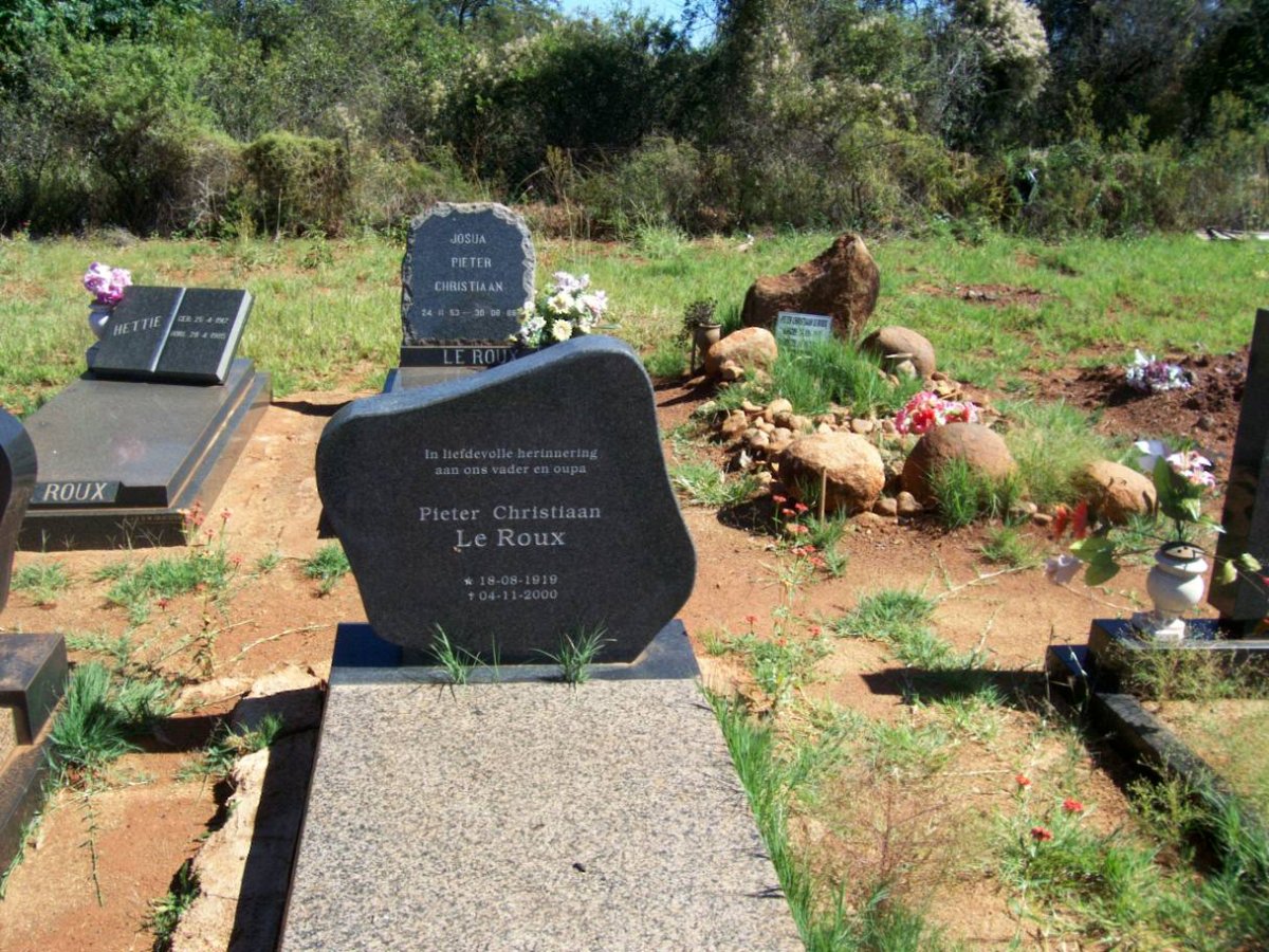 ROUX Pieter Christiaan, le 1919-2000