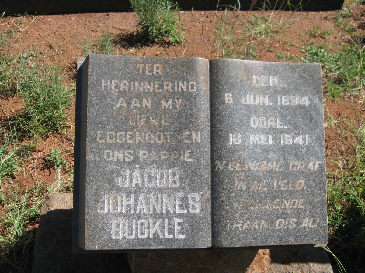 BUCKLE Jacob Johannes 1894-1941
