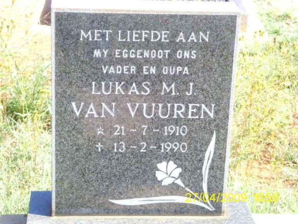VUUREN Lukas M.J., van 1910-1990