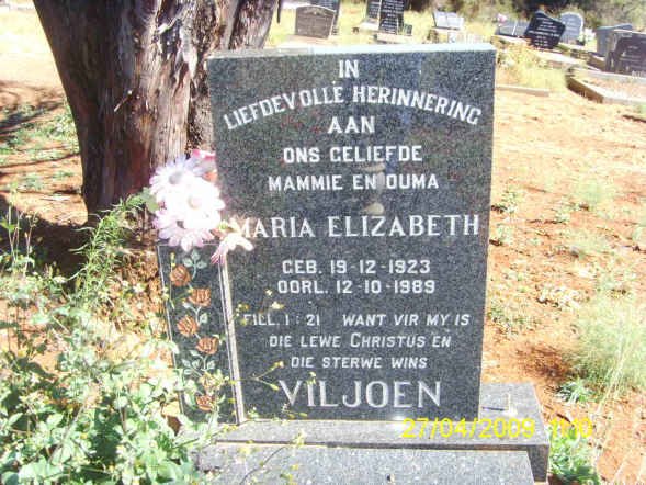 VILJOEN Maria Elizabeth 1923-1989