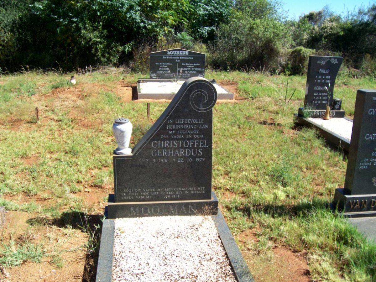 MOOLMAN Christoffel Gerhardus 1916-1979