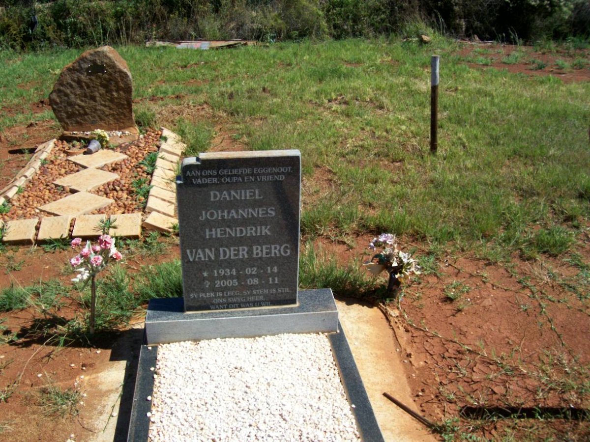 BERG Daniel Johannes Hendrik, van der 1934-2005