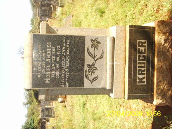 KRUGER Michiel Andries 18?9-1933