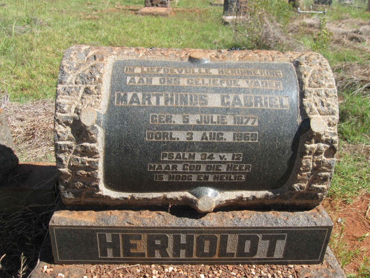 HERHOLDT Marthinus Gabriel 1877-1969